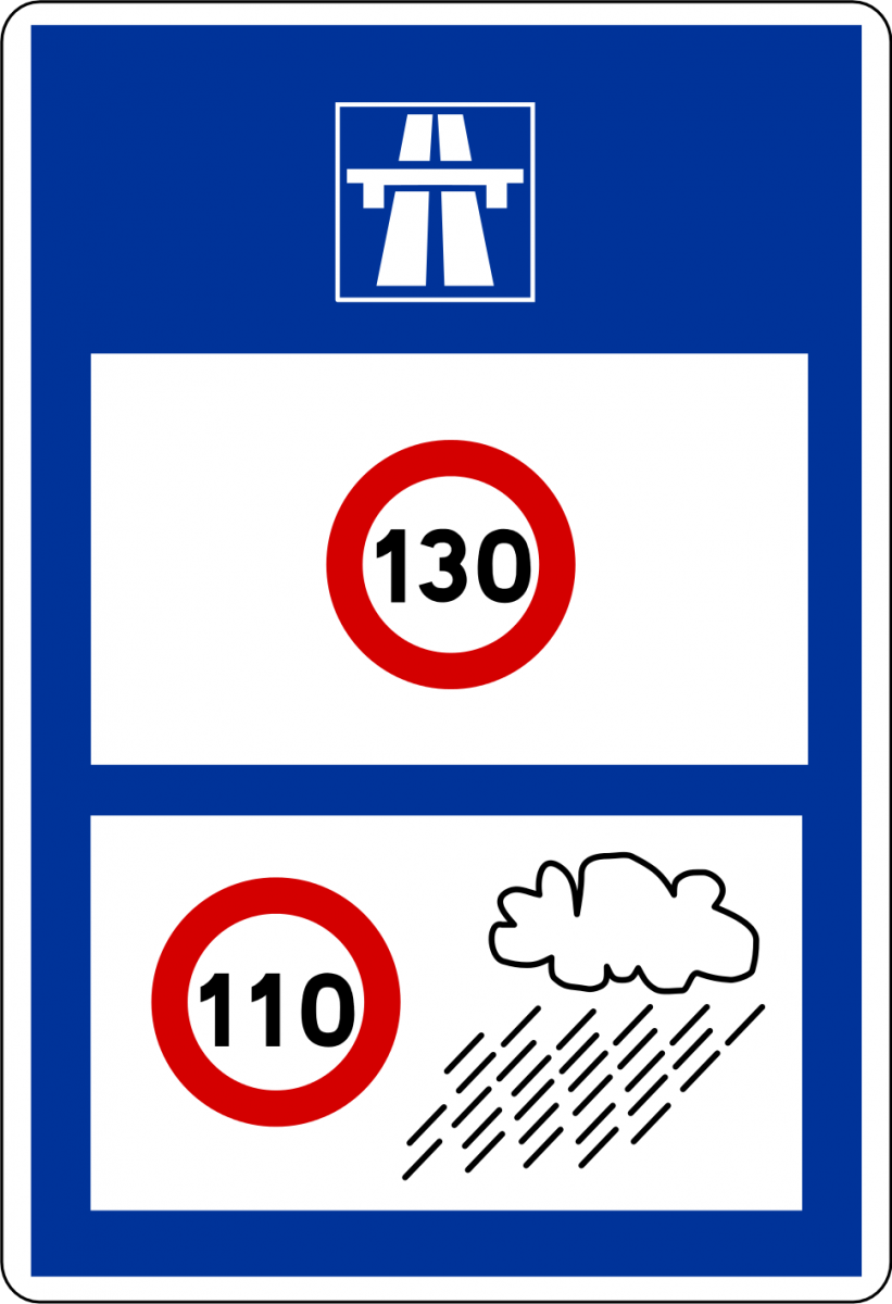Illustration des limitations de vitesse sur autoroute pour une moto
