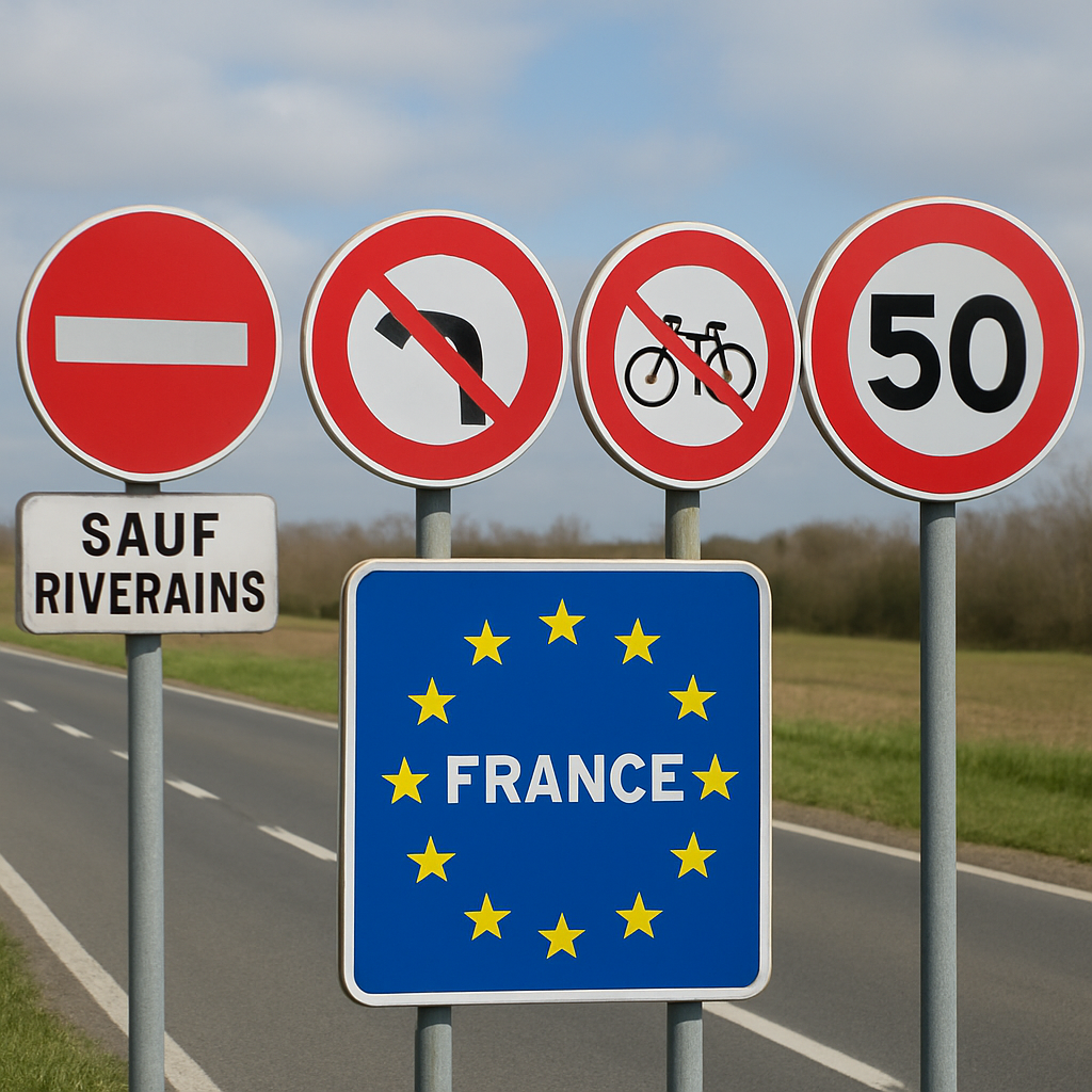 Panorama de panneaux d’interdiction en France