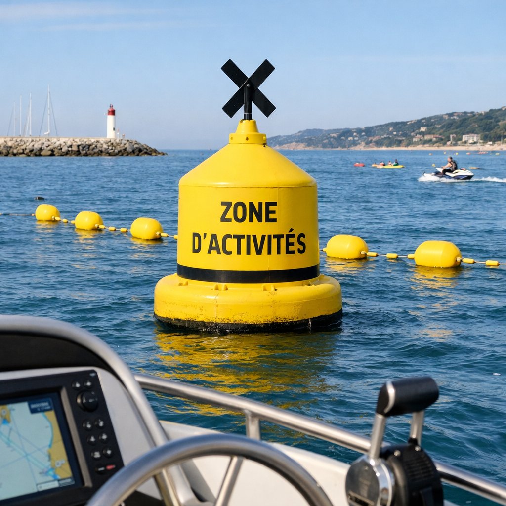 Marque spéciale délimitant une zone d’activités