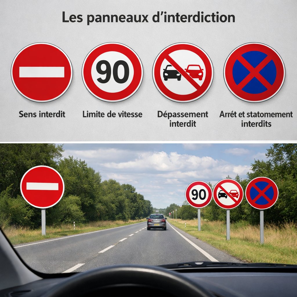 Les panneaux d'interdiction