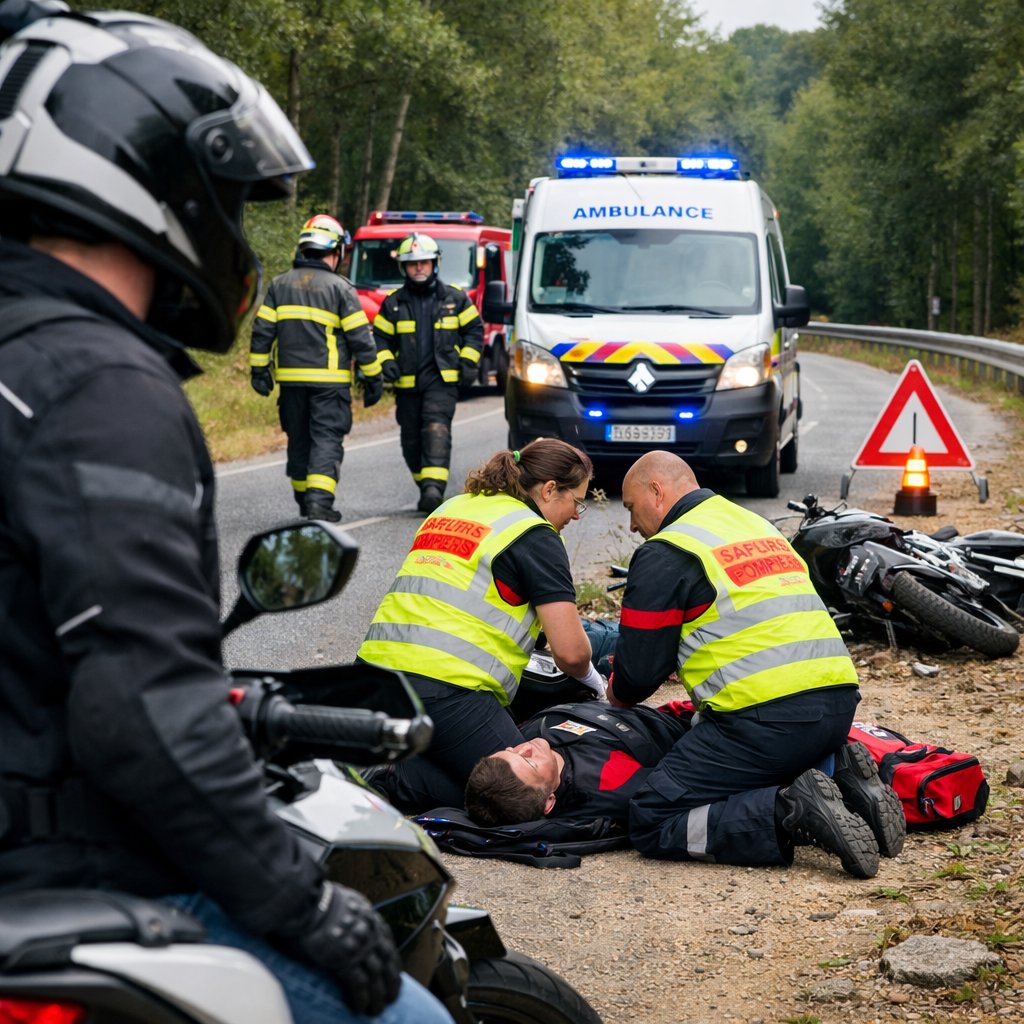 Secouristes arrivant sur les lieux