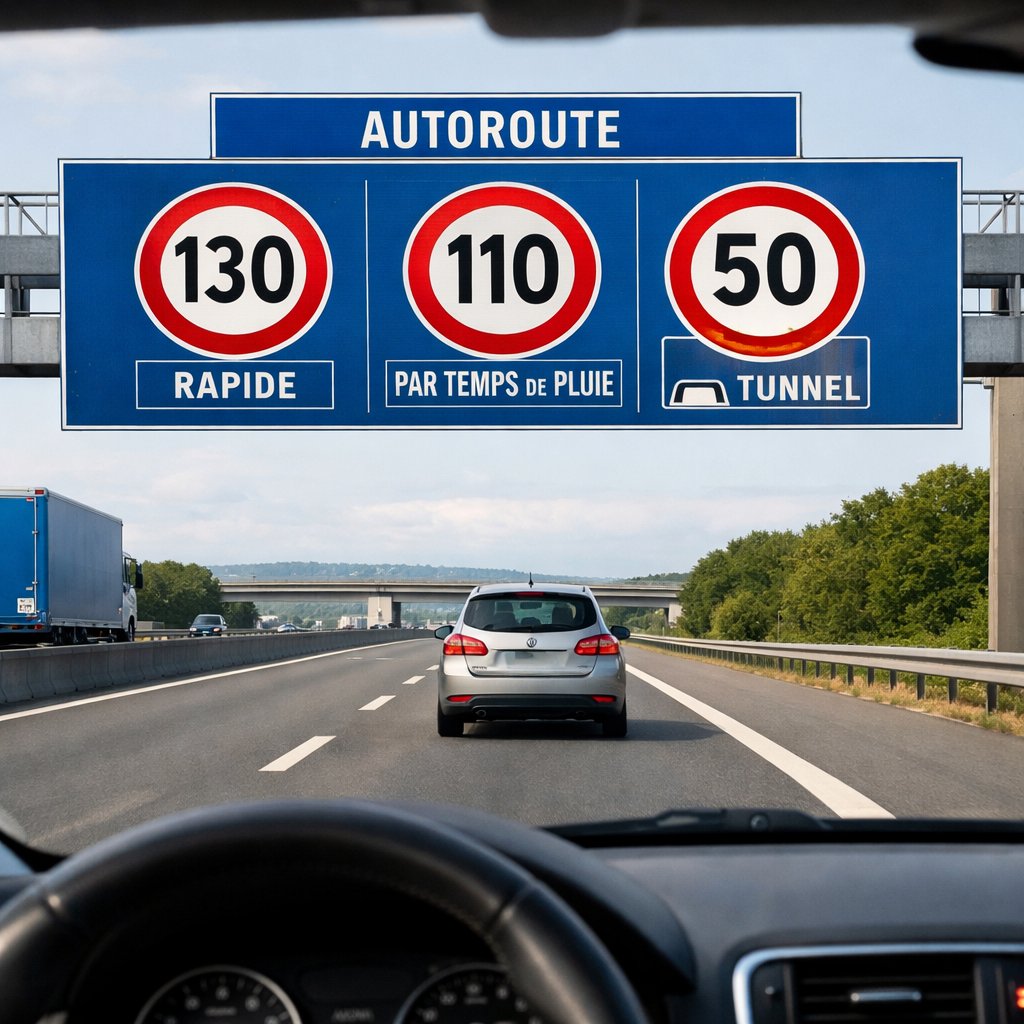 Limitations de vitesse selon le réseau