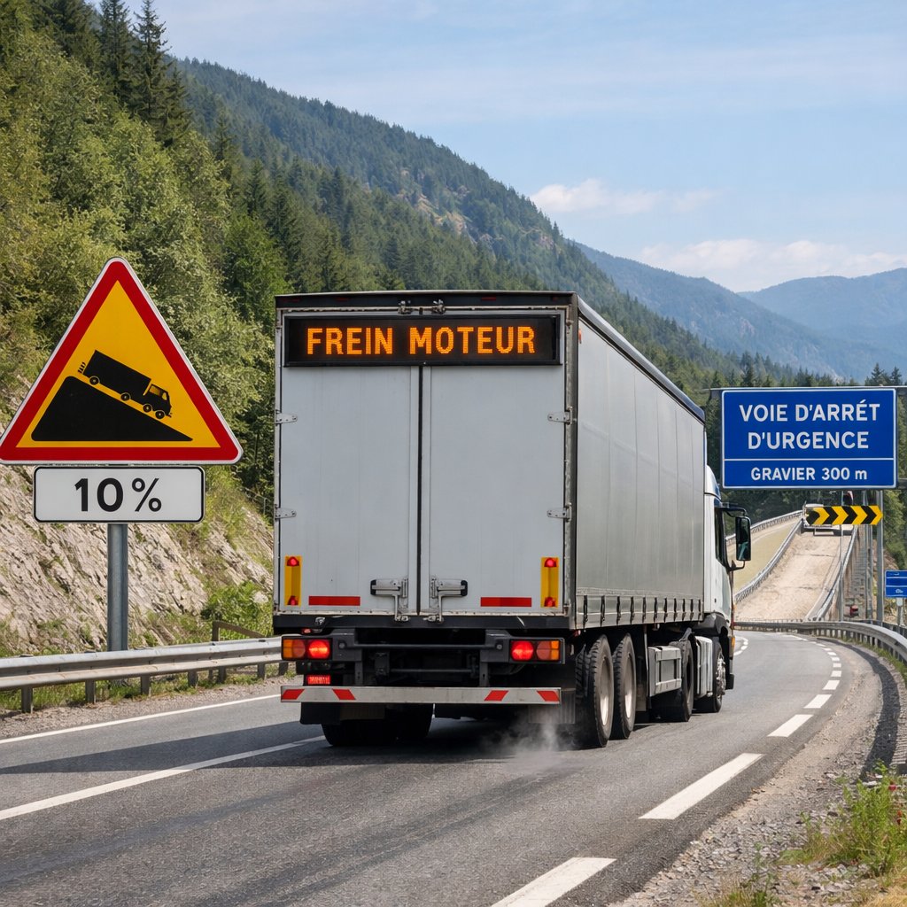 Relief et freinage en descente