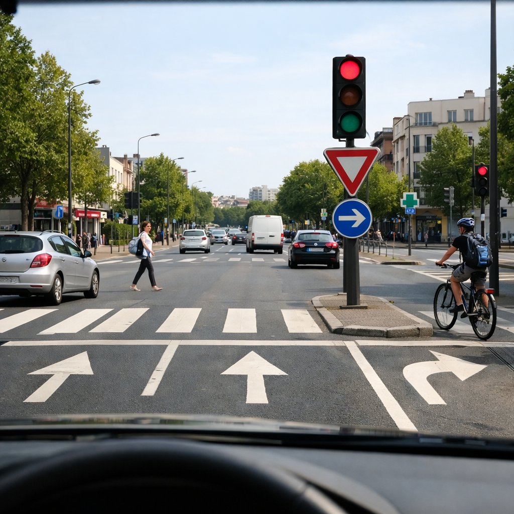 Les signaux lumineux (feux tricolores et flèches)