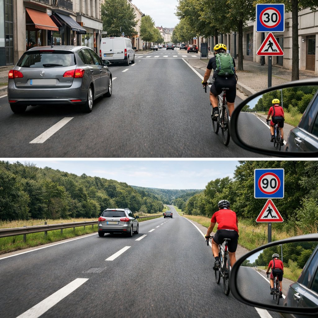 Dépassement des cycles et EDPM: distances latérales