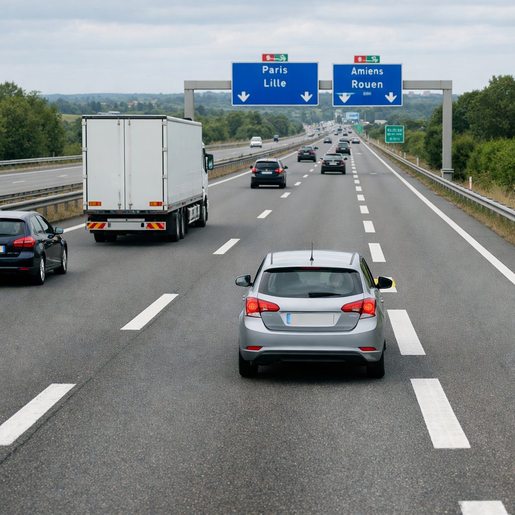 Dépassement sur routes à plusieurs voies