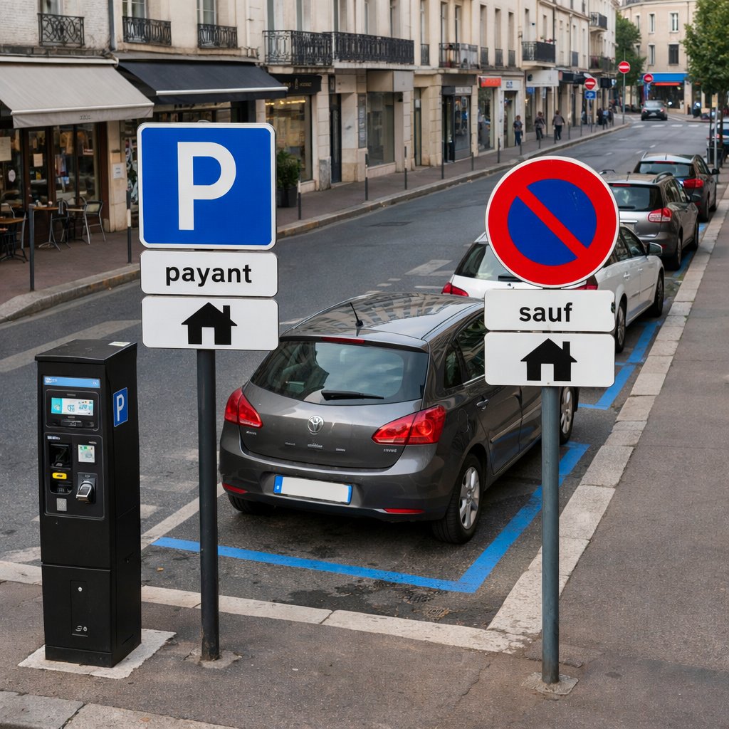 Zones bleues, résidents et stationnement payant