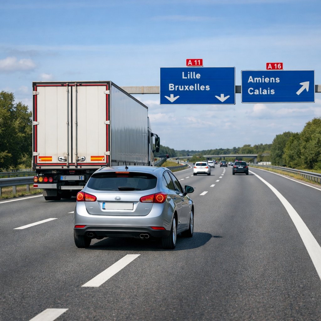 Dépassement sur autoroute