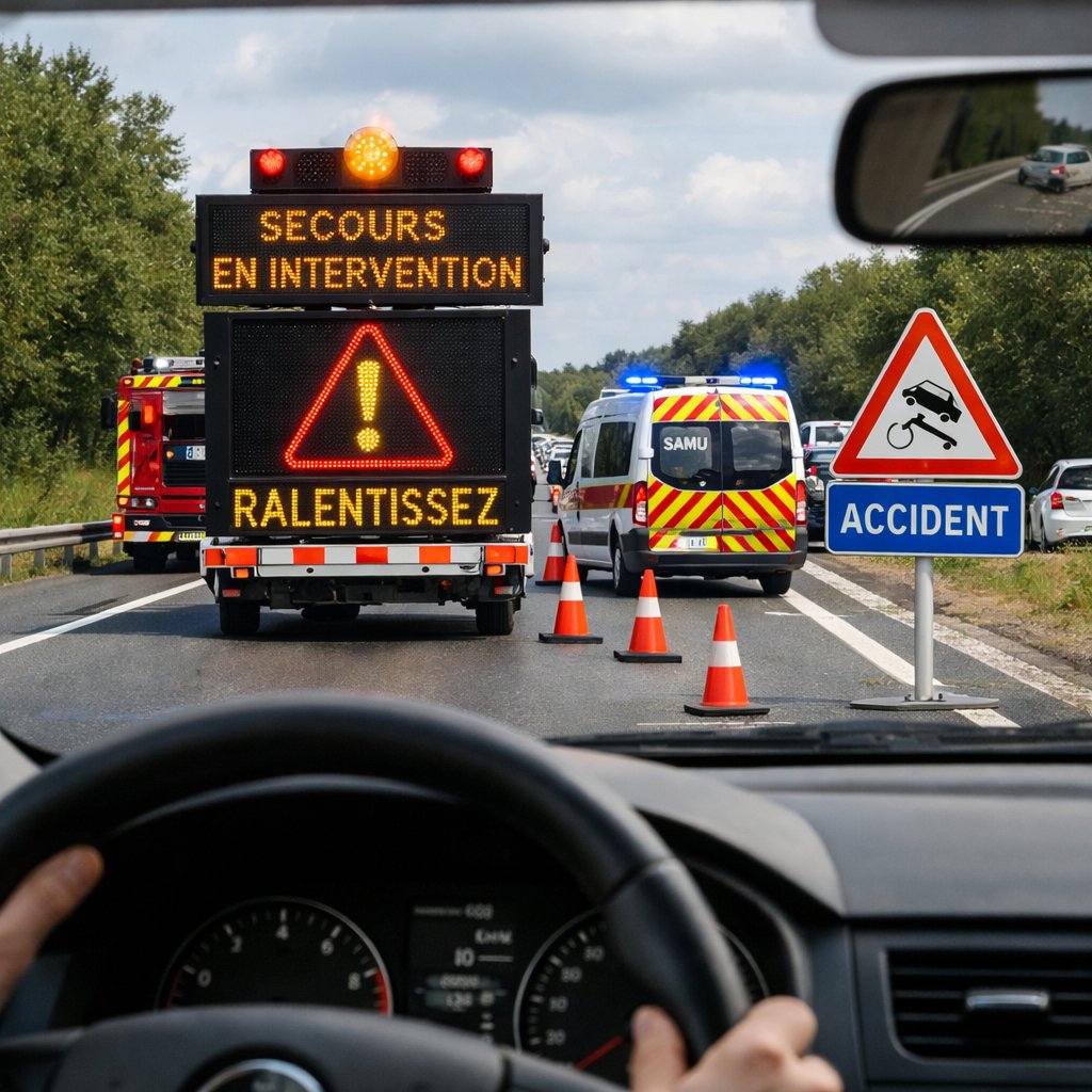 Secours arrivant sur zone