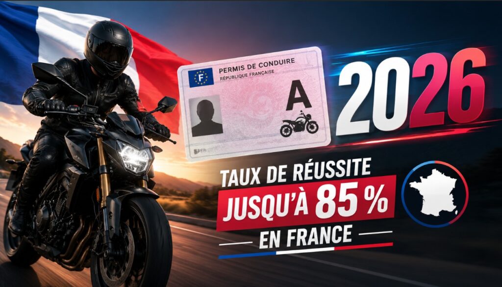 taux de réussite du permis moto