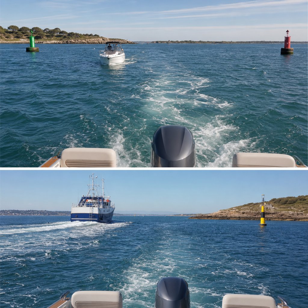 Croisement et dépassement entre navires