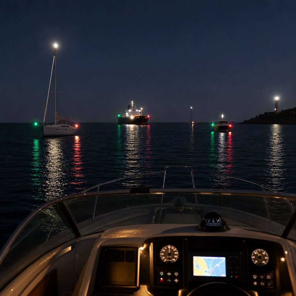 Identifier un navire la nuit selon ses feux